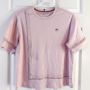 Fila Modern Heritage Pink Cotton Tee M NWOT Tenniscore Sporty Chic